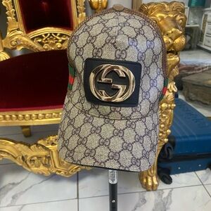 Gucci Brown and   gold Cap